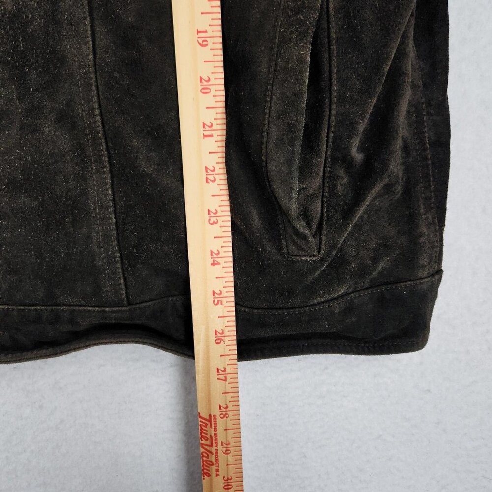 Eddie Bauer Jacket Mens XL Brown Seattle Suede Leather Washable Button Front - Picture 8 of 14